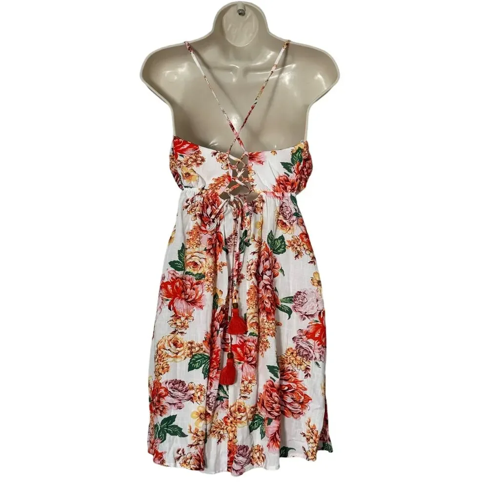 NWT Maaji Carnation Paulina Floral Empire Waist Mini Dress Size M - Picture 4 of 16